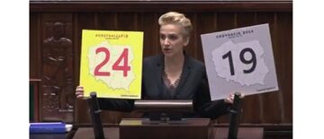 Joanna Scheuring-Wielgus podczas obrad Sejmu