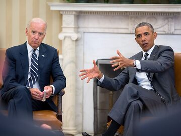 Joe Biden i Barack Obama w Gabinecie Owalnym, sierpień 2014 r.