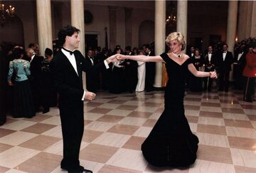 John Travolta i księżna Diana, Biały Dom, 1985 r.