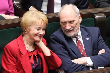 Jolanta Szczypińska i Antoni Macierewicz