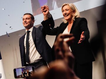 Jordan Bardella i Marine Le Pen