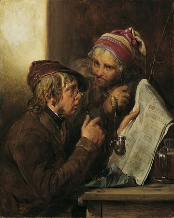 Josef Danhauser, Ludzie czytający gazetę (1840)