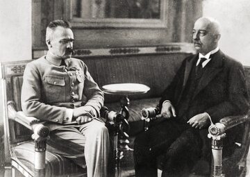 Józef Piłsudski i Gabriel Narutowicz w 1922 r.