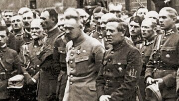 Józef Piłsudski i Symon Petlura w Stanisławowie, 1920 r.