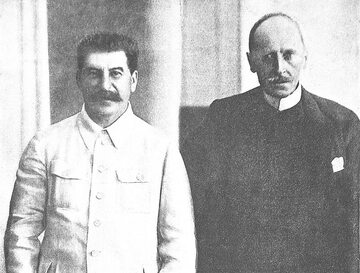 Józef Stalin i Romain Rolland, francuski pisarz.