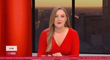Justyna Śliwowska-Mróz w studiu TVP Info