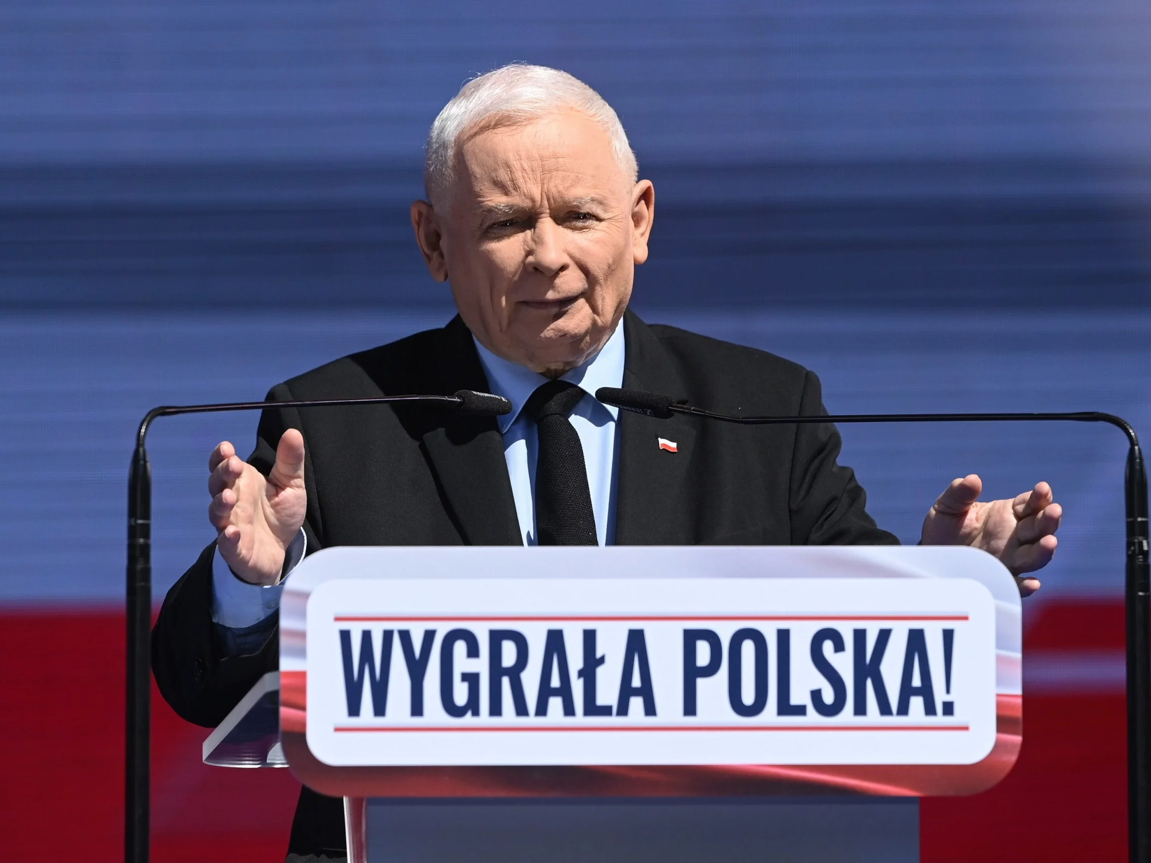 Pułtusk, 22.06.2025. Prezes PiS Jarosław Kaczyński na pikniku "Wygrała Polska"