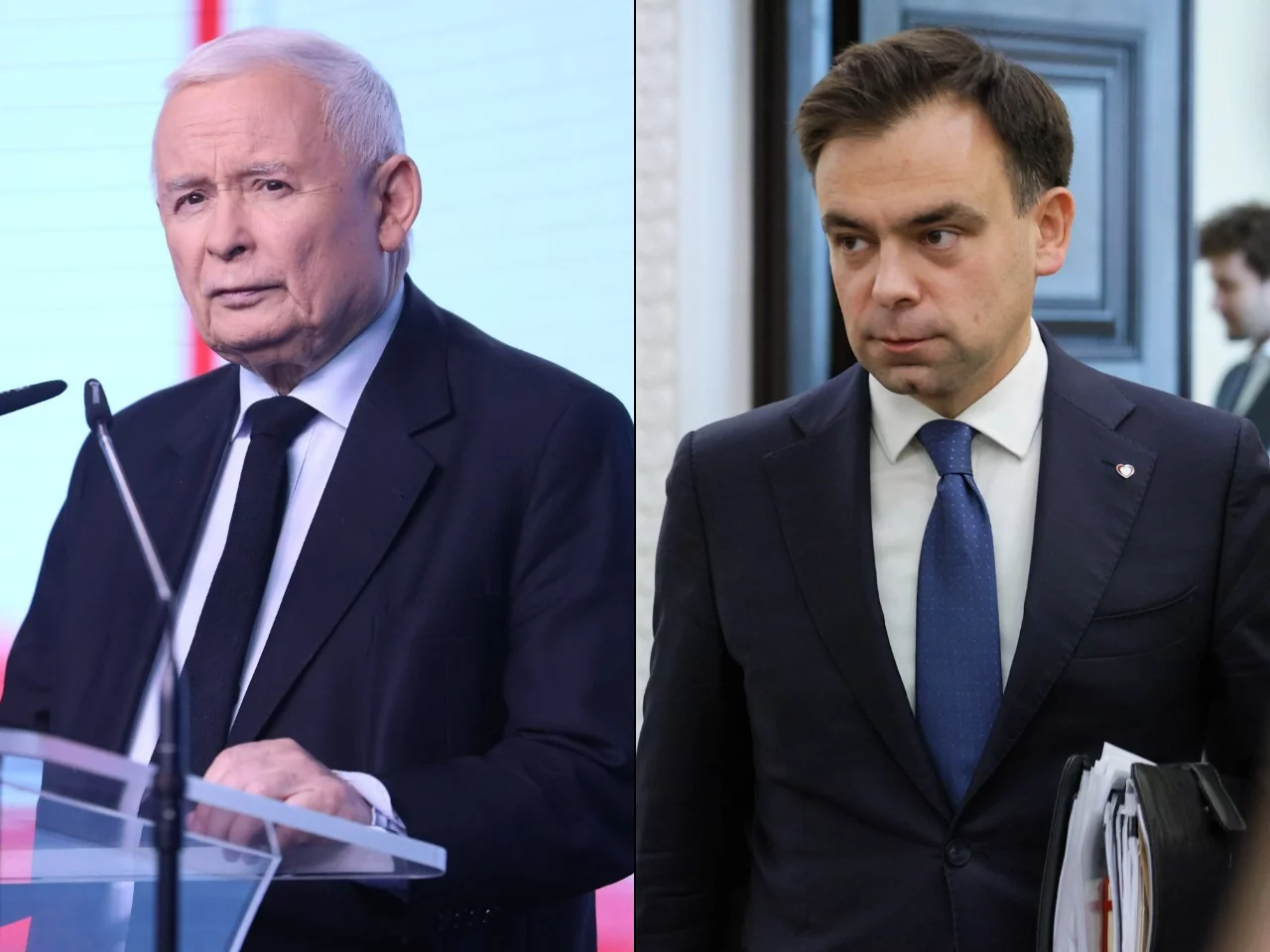 Jarosław Kaczyński i Andrzej Domański