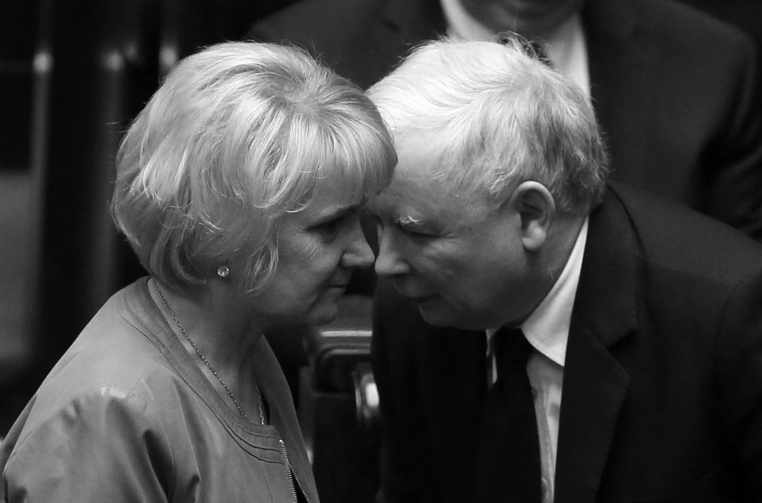 Jolanta Szczypińska i Jarosław Kaczyński