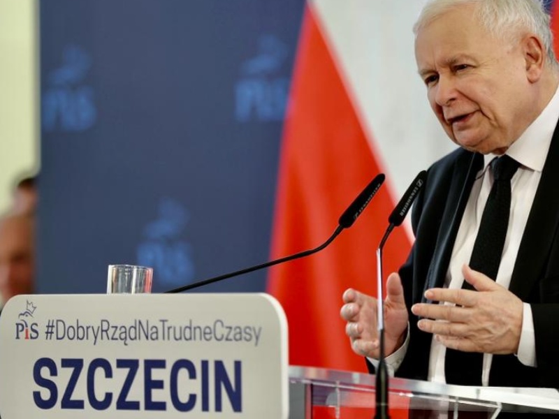 Prezes PiS Jarosław Kaczyński w Szczecinie