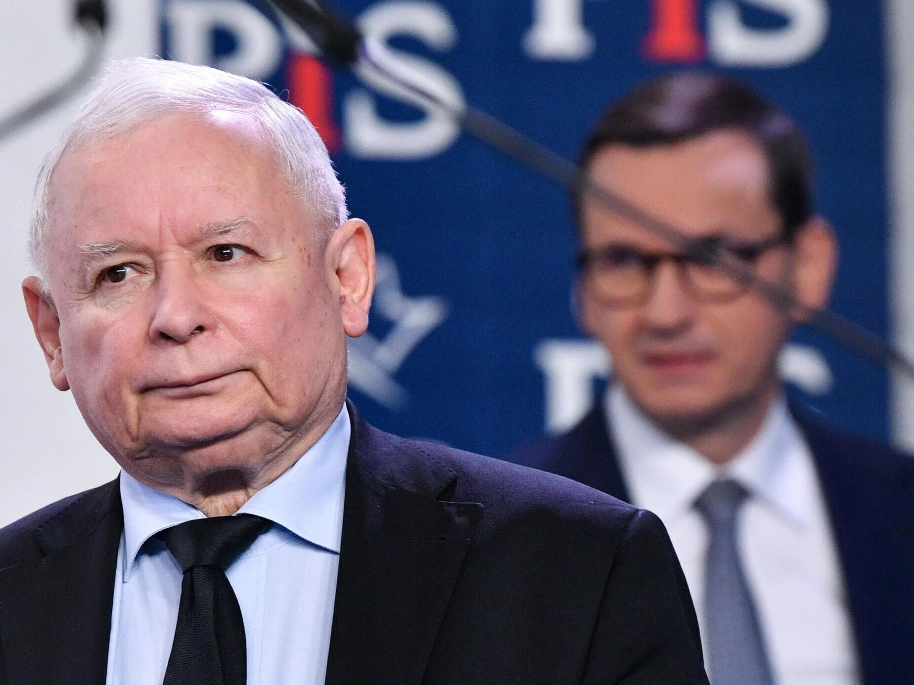 Prezes PiS Jarosław Kaczyński i były premier Mateusz Morawiecki