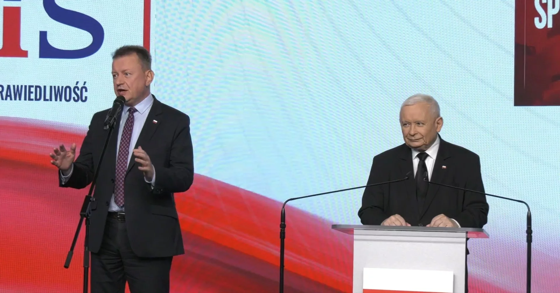 Mariusz Błaszczak i Jarosław Kaczyński (PiS)