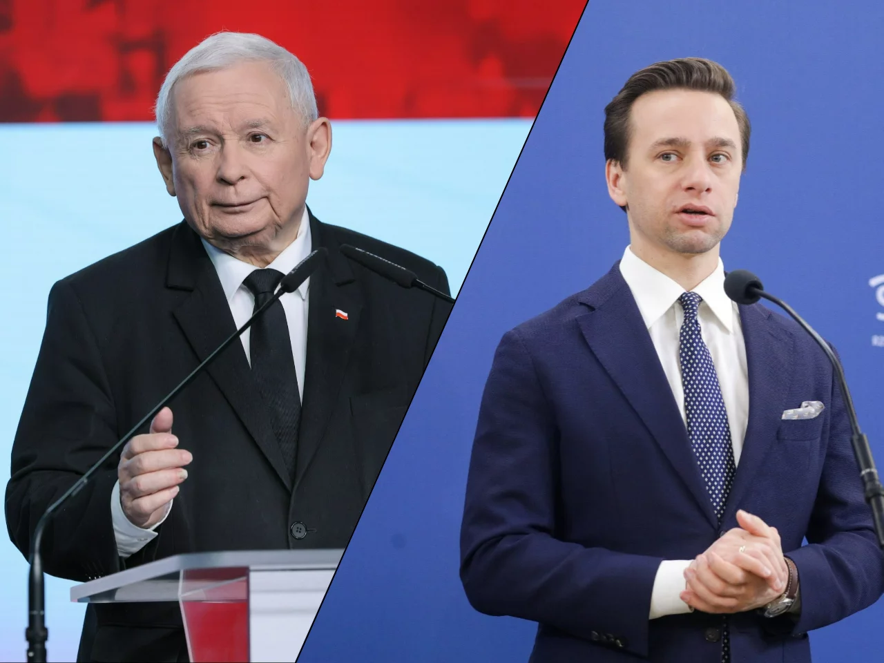 Jarosław Kaczyński i Krzysztof Bosak