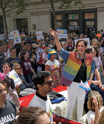 Kamala Harris, obecnie nowa wiceprezydent USA, podczas parady równości w San Francisco (Kalifornia), 30 lipca 2019 r.