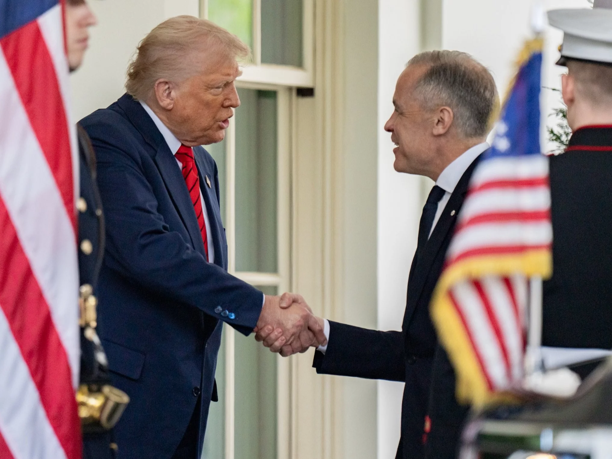 Prezydent USA Donald Trump i premier Kanady Mark Carney