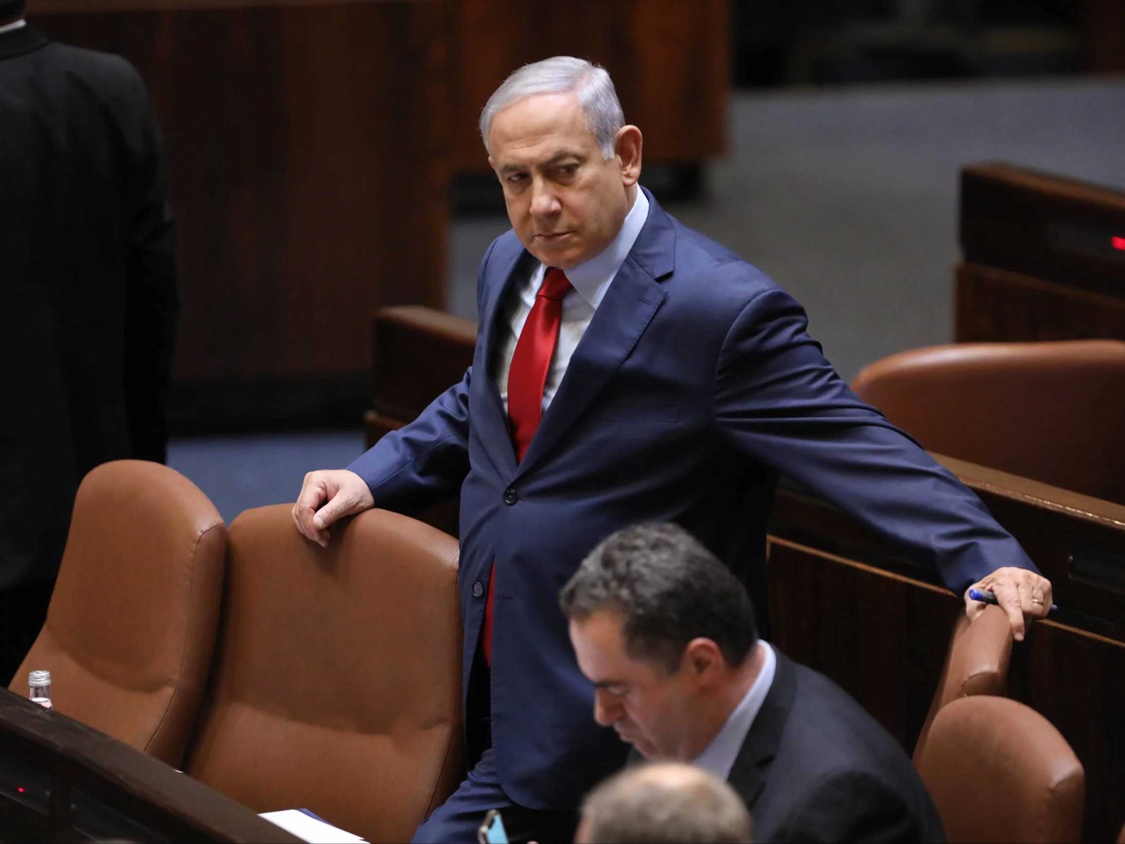 Premier Izraela Benjamin Netanjahu w Knesecie