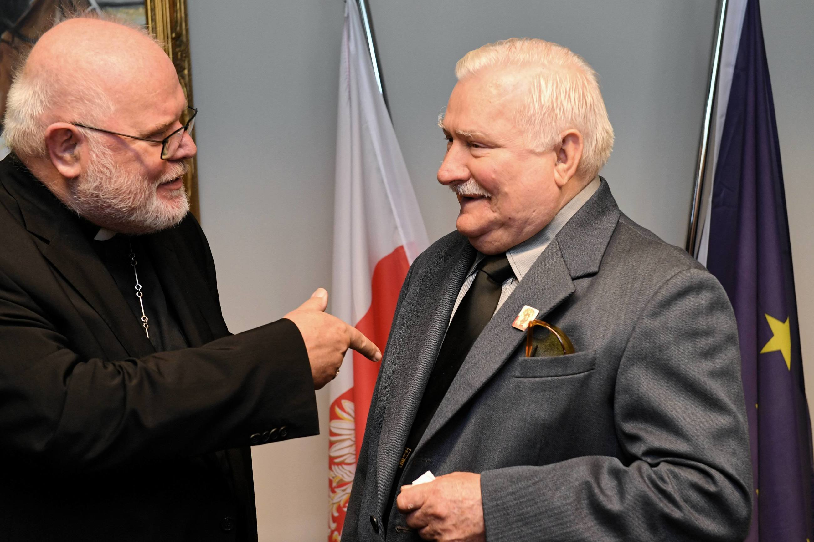 Kard. Reinhard Marx i Lech Wałęsa