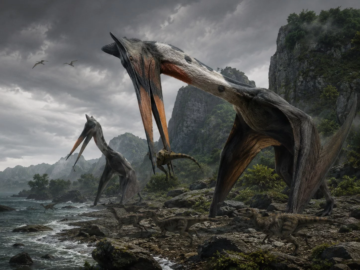 Pterozaur Hatzegopteryx. Grafika wygenerowana przez AI