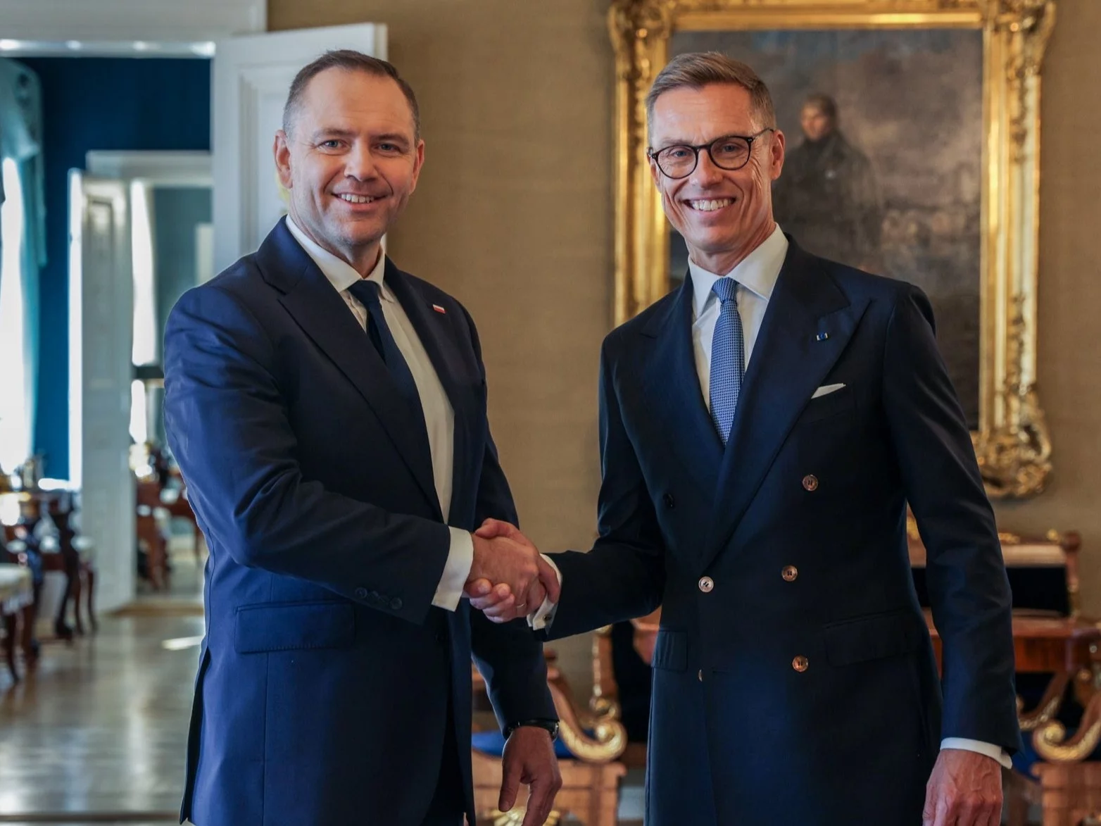 Prezydent Karol Nawrocki i prezydent Finlandii Alexander Stubb