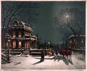 Karta bożonarodzeniowa. USA, 1880 rok