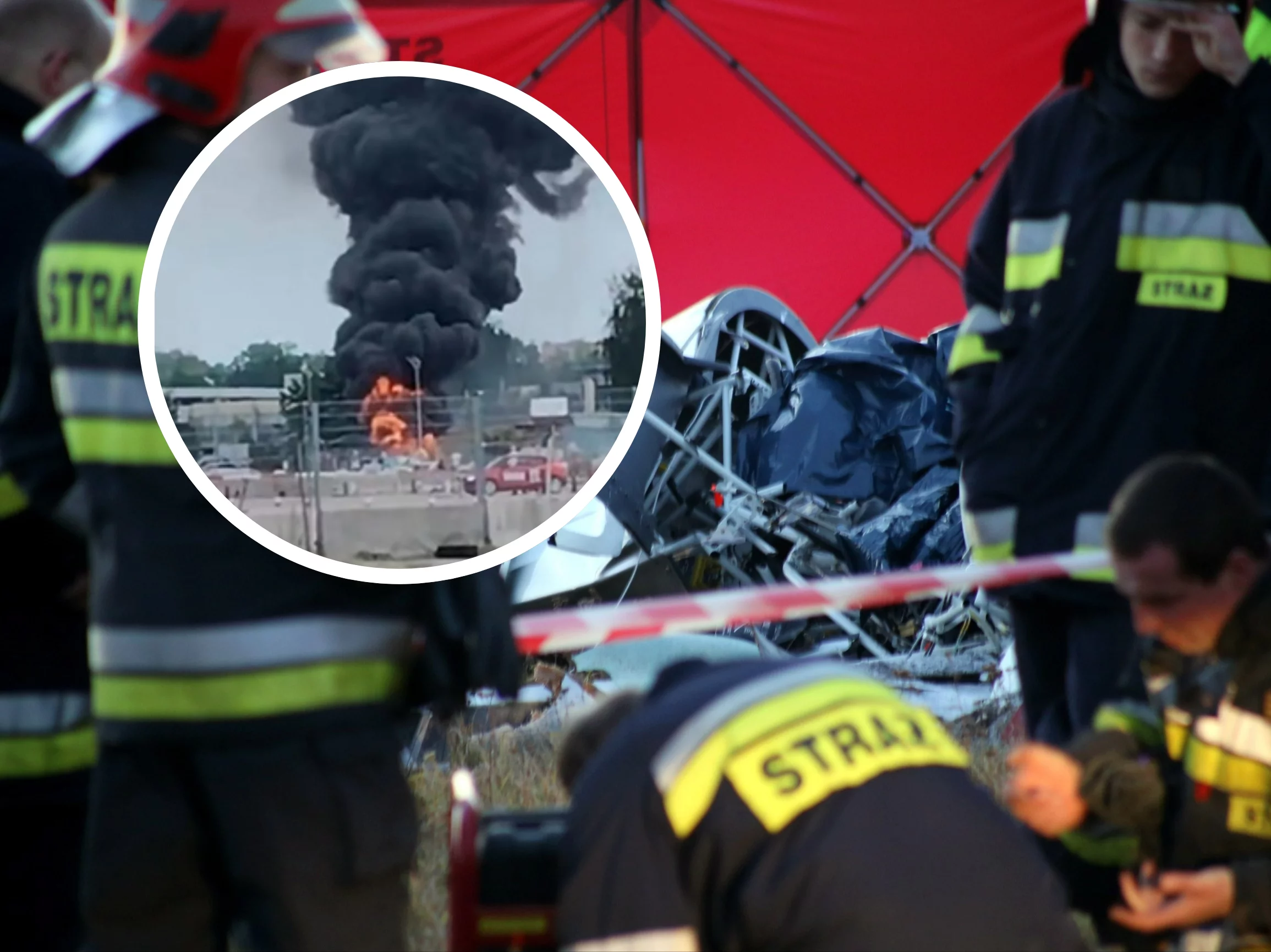 Wypadek awionetki w Warszawie