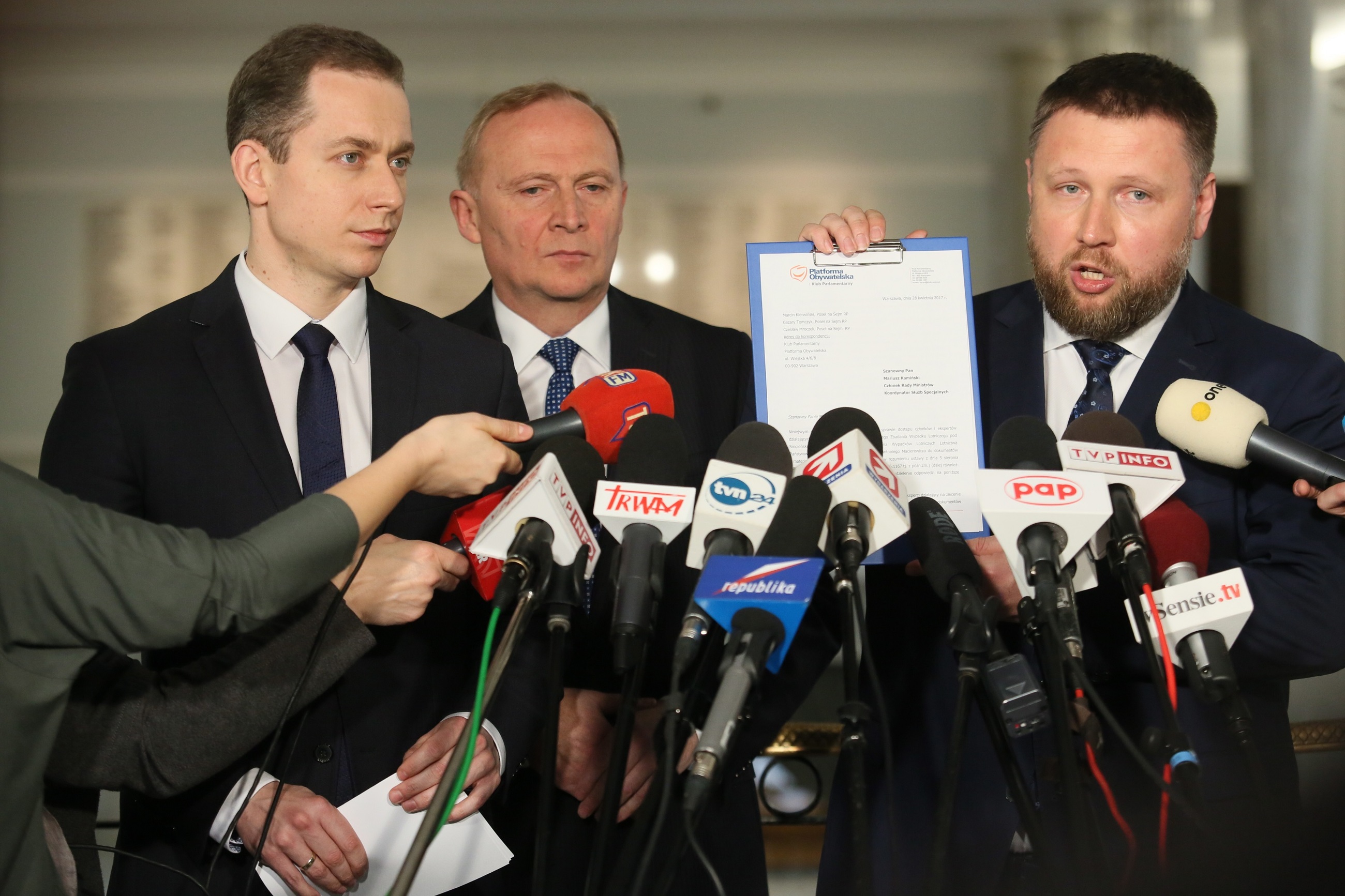 Platforma Obywatelska, konferencja prasowa