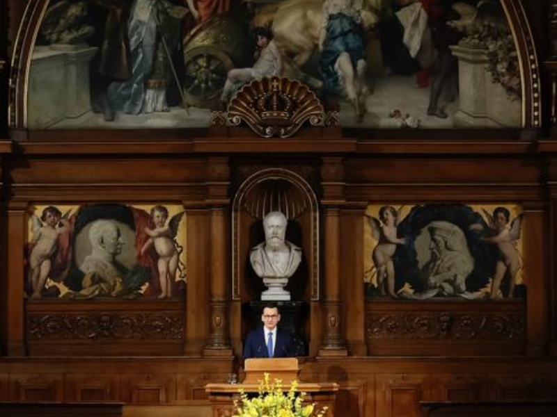 Premier Mateusz Morawiecki na Uniwersytecie w Heidelbergu