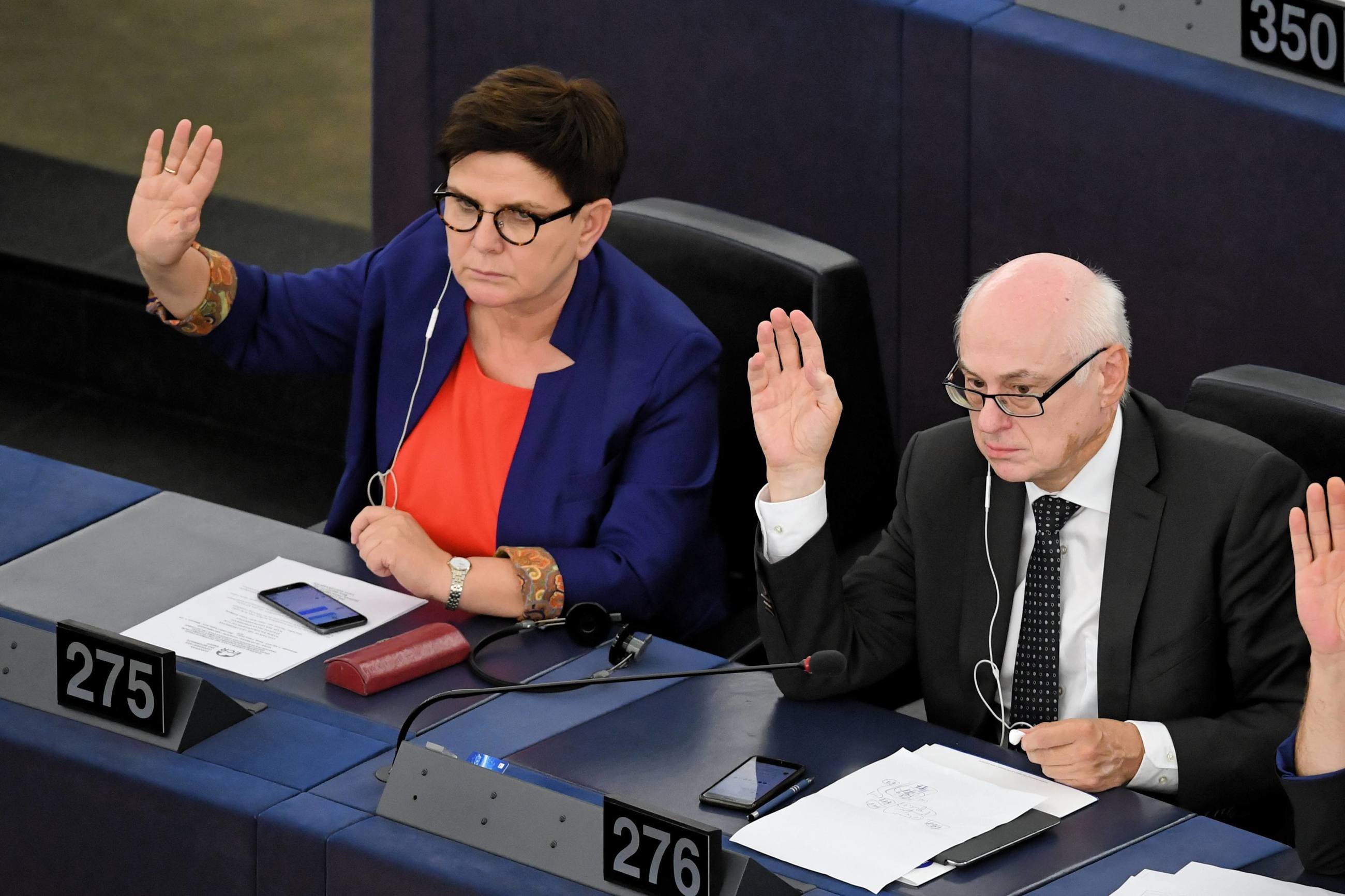 Beata Szydło i Zdzisław Krasnodębski w Parlamencie Europejskim