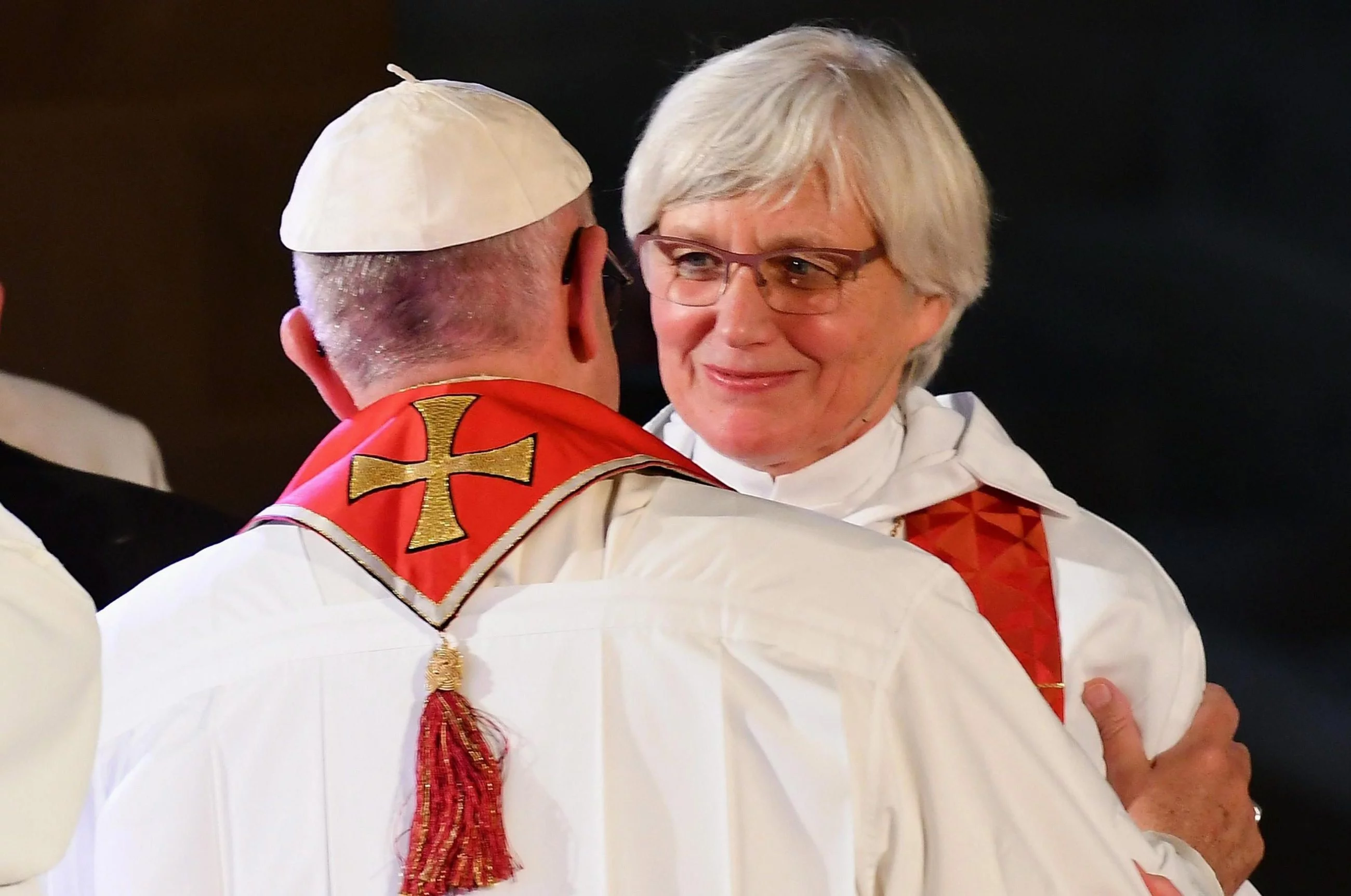 Papież Franciszek i bp Kościoła Szwecji ks. Antje Jackelén