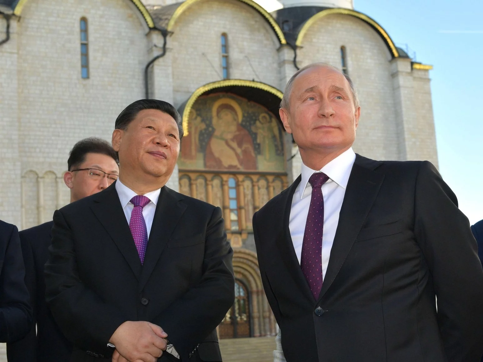 Przywódca Chin Xi Jinping i prezydent Rosji Władimir Putin