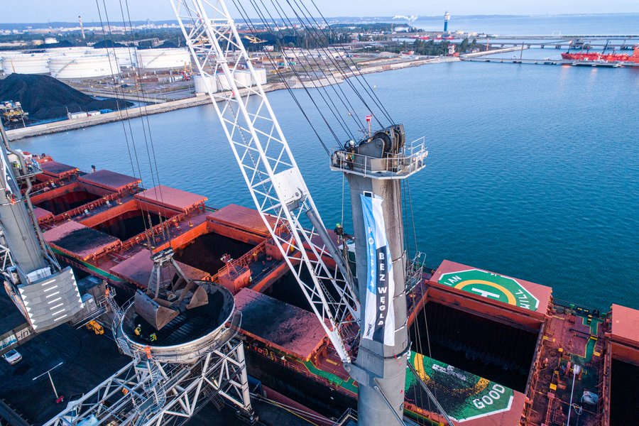 Akcja Greenpeace w gdańskim porcie