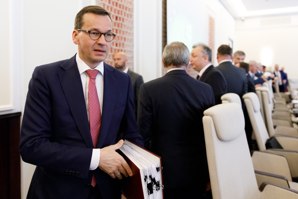 Mateusz Morawiecki na posiedzeniu rządu