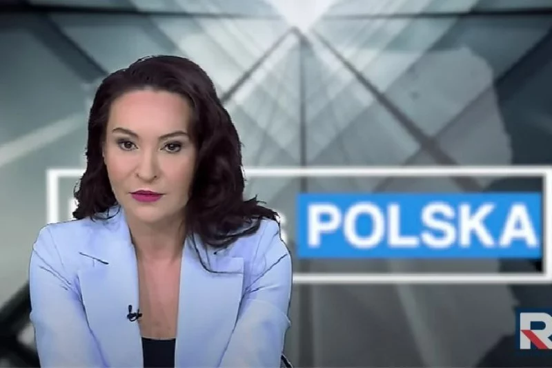 Dziennikarka Jolanta Pawlak na antenie TV Republika