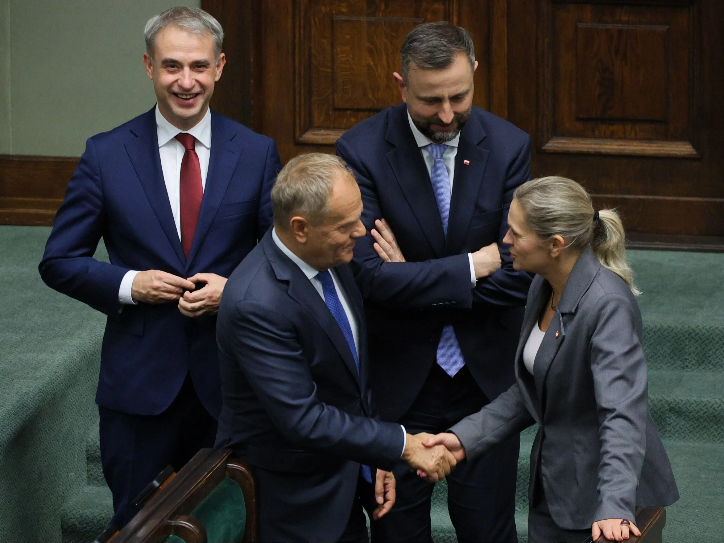 Donald Tusk, Władysław Kosiniak-Kamysz, Barbara Nowacka, Krzysztof Gawkowski