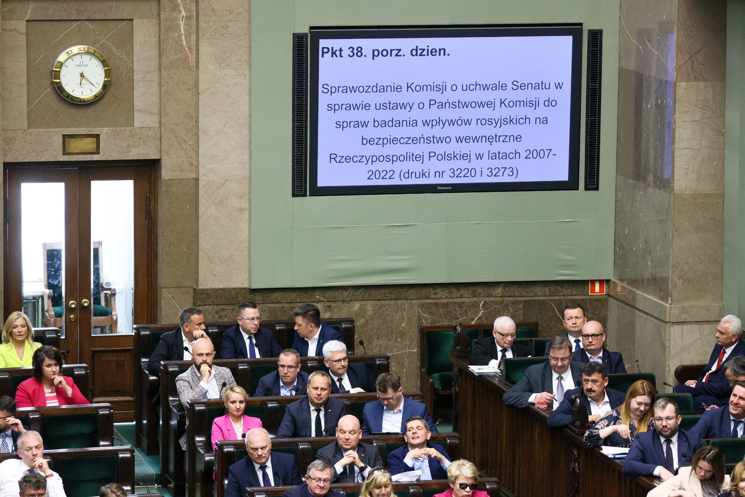 Sejm. Głosowanie ws. ustawy o Państwowej Komisji do spraw badania wpływów rosyjskich na bezpieczeństwo wewnętrzne Rzeczypospolitej Polskiej w latach 2007-2022 r