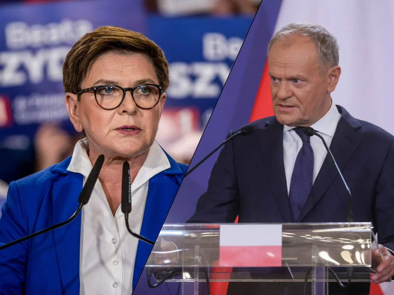 Beata Szydło i Donald Tusk