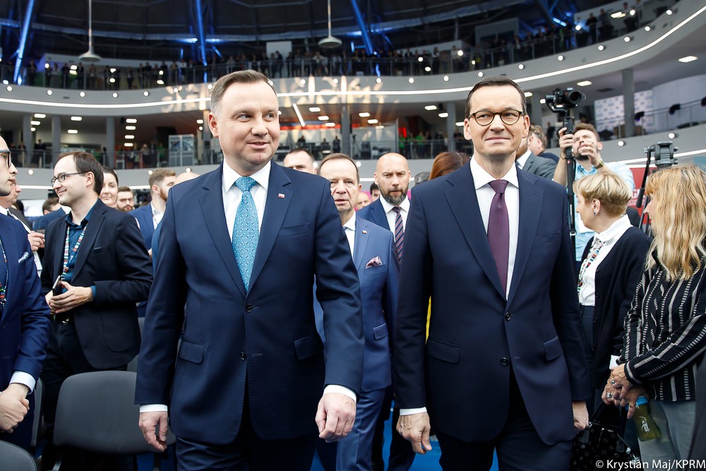 Andrzej Duda i Mateusz Morawiecki podczas Kongresu 590