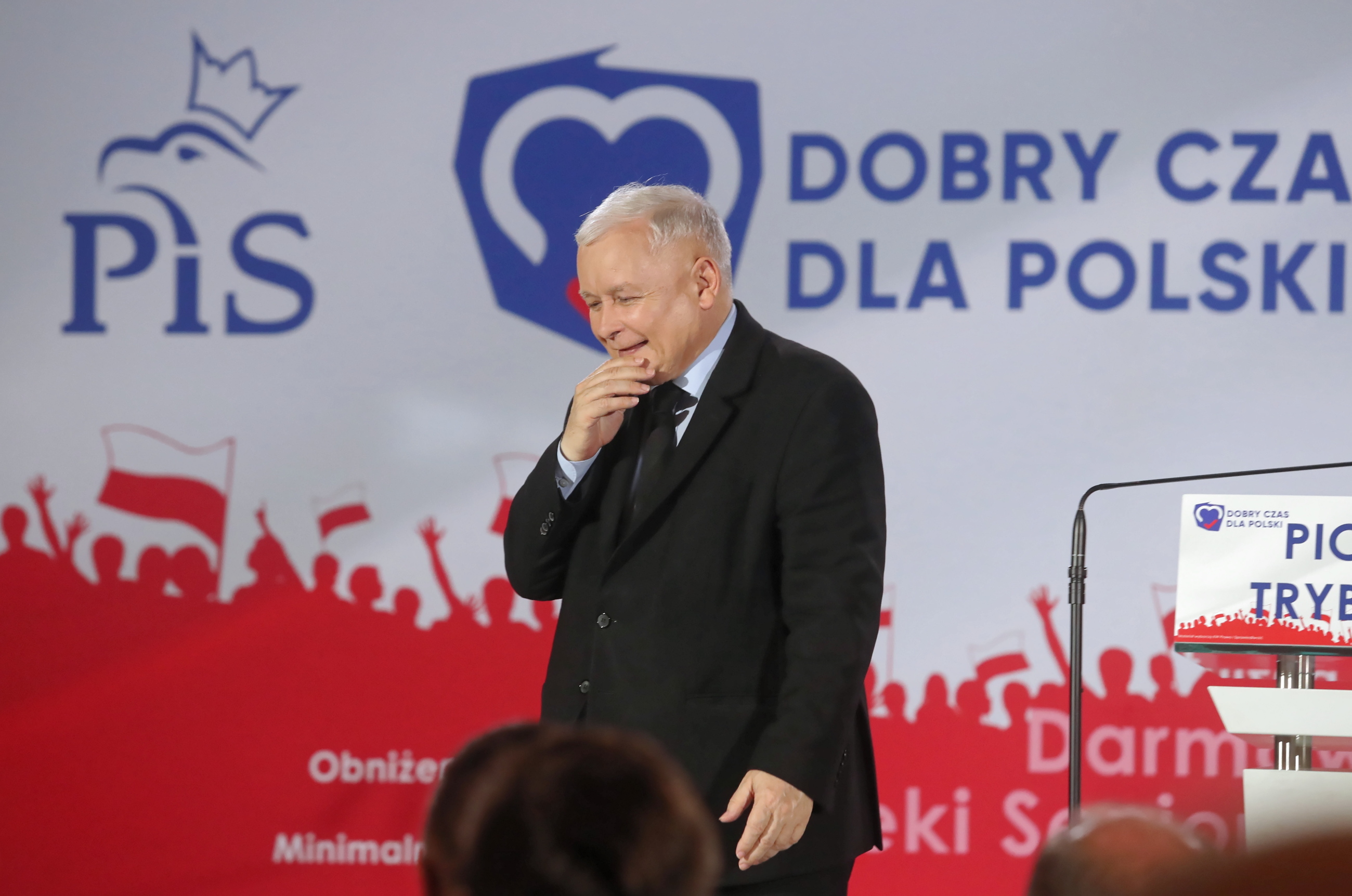 Jarosław Kaczyński podczas konwencji PiS