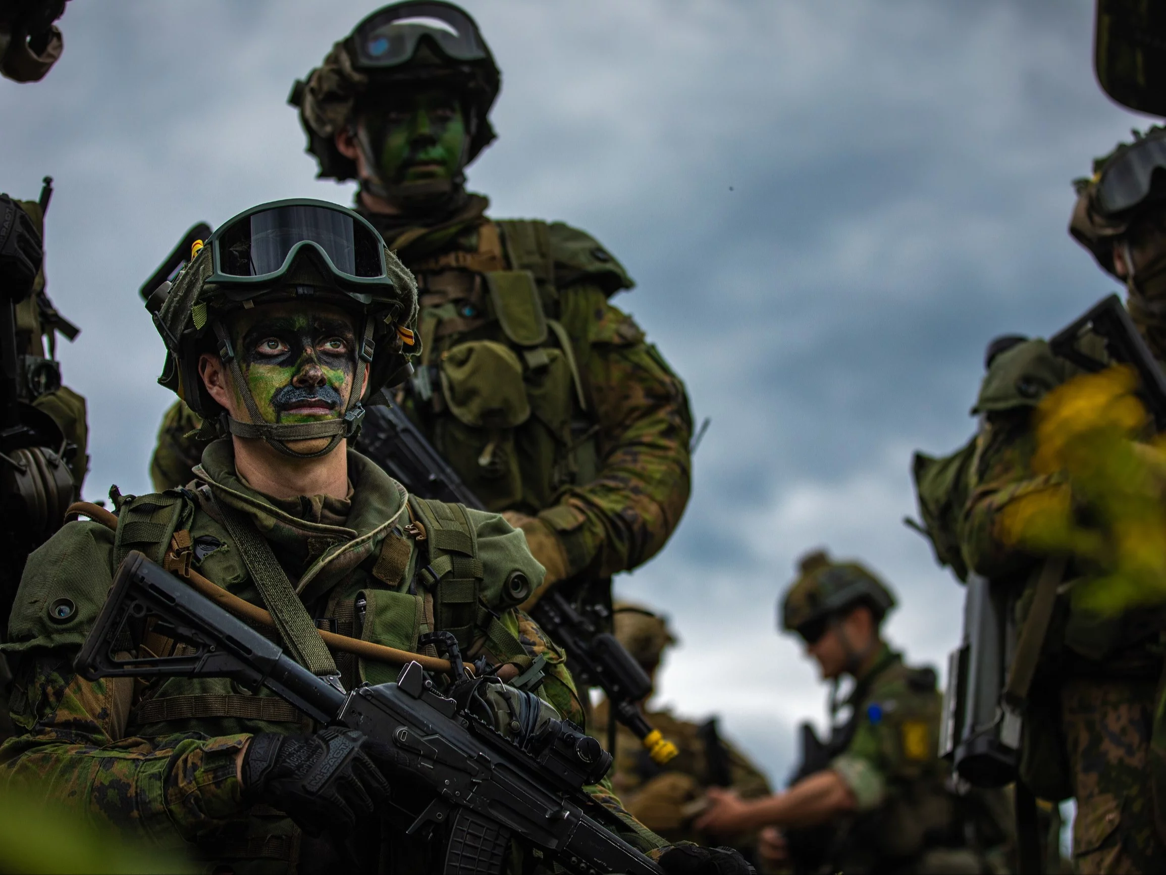 Fińscy żołnierze podczas wspólnych ćwiczeń z wojskami USA