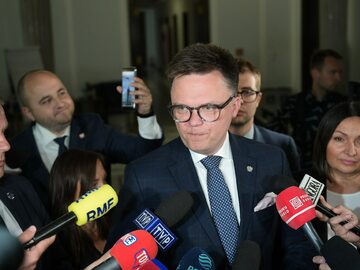 Konferencja marszałka Szymona Hołowni w Sejmie