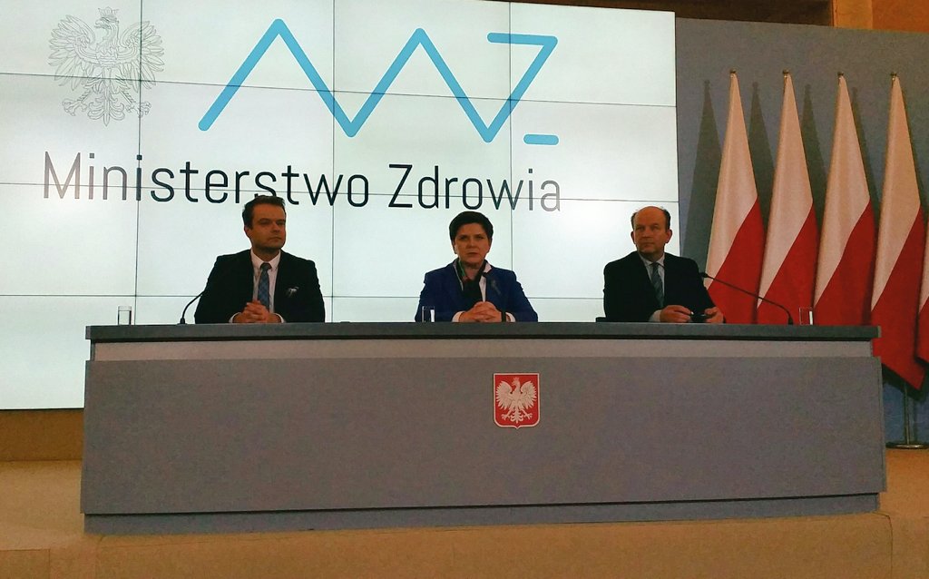 Konferencja prasowa premier Beaty Szydło i ministra zdrowia Konstantego Radziwiłła