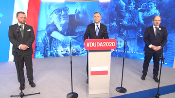 Konferencja prasowa prezydenta Andrzeja Dudy