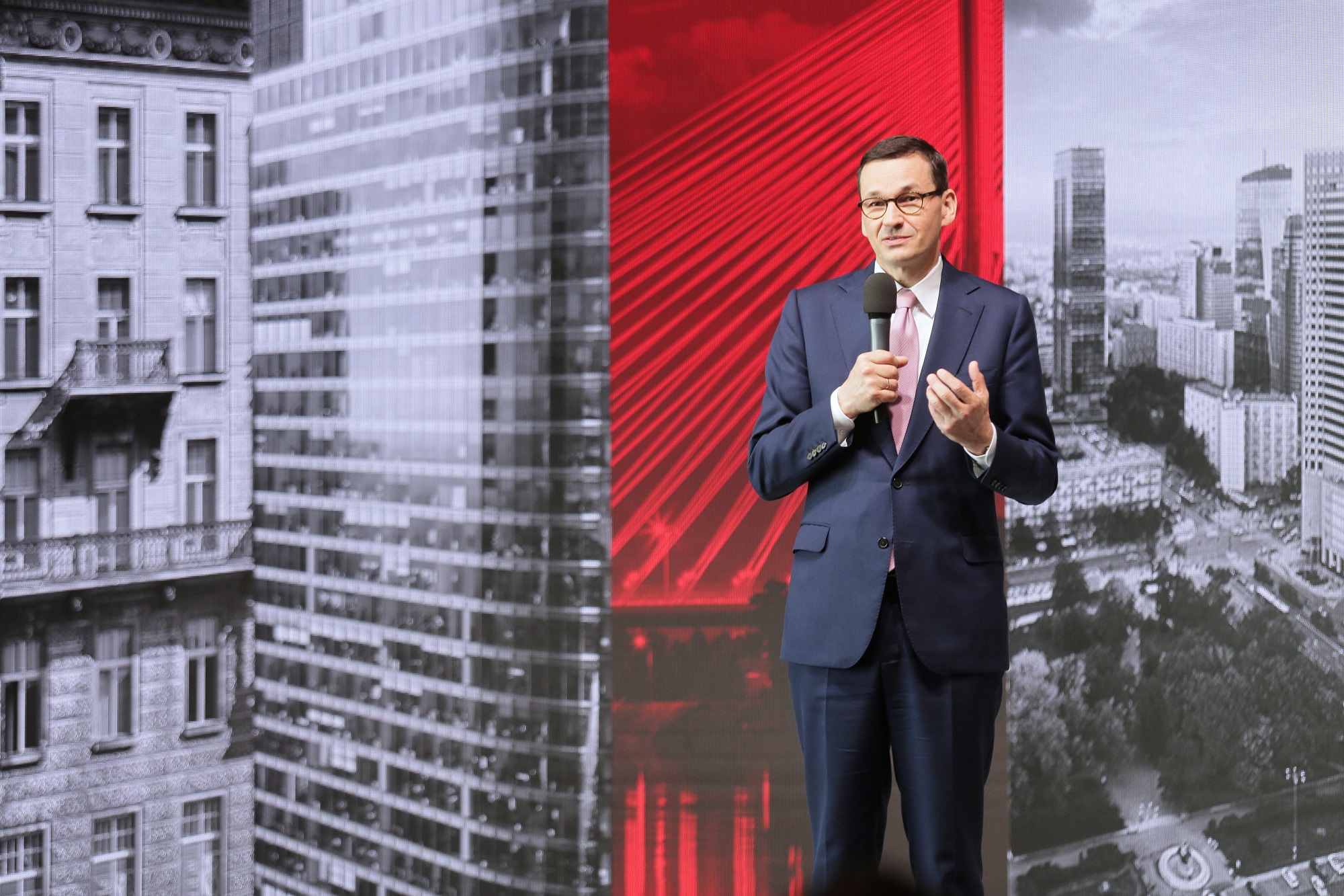 Premier Mateusz Morawiecki przemawia podczas IX Kongresu Polska Wielki Projekt, zorganizowanego przez Fundację Polska Wielki Projekt