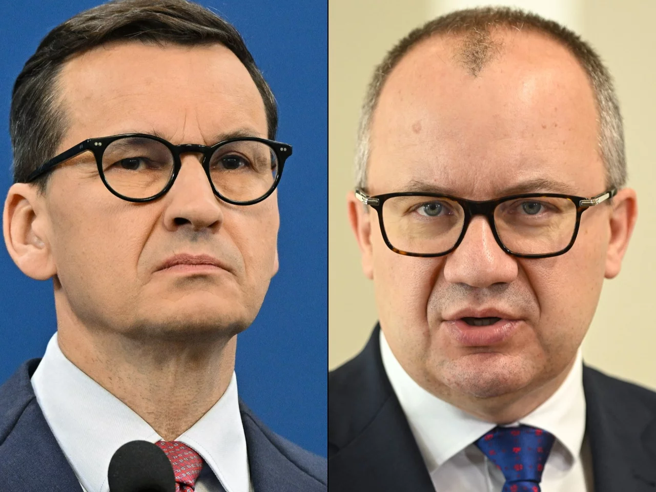 Mateusz Morawiecki (L) i Adam Bodnar (P)