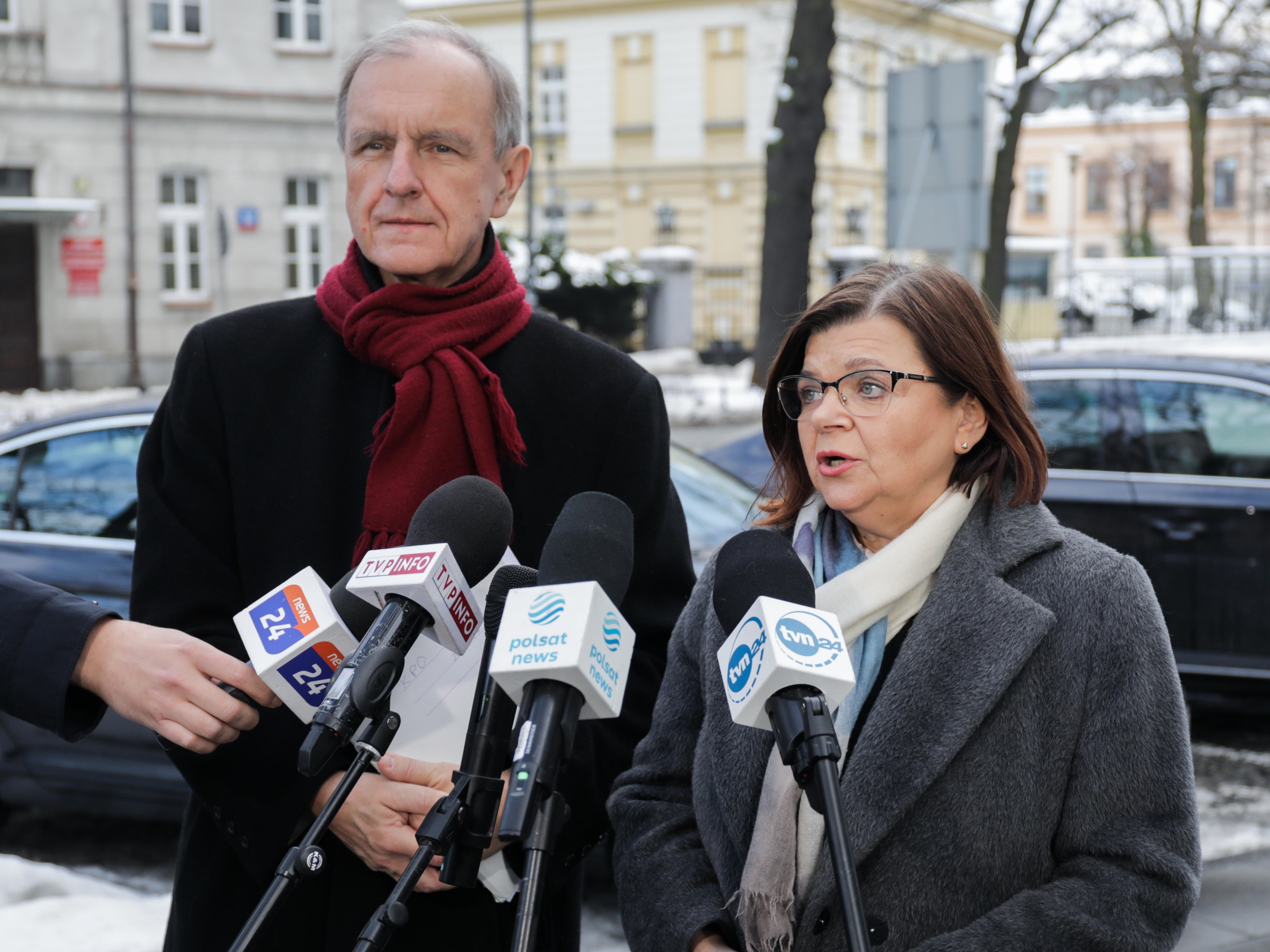 Senator Bogdan Klich i poseł Izabela Leszczyna (Koalicja Obywatelska)