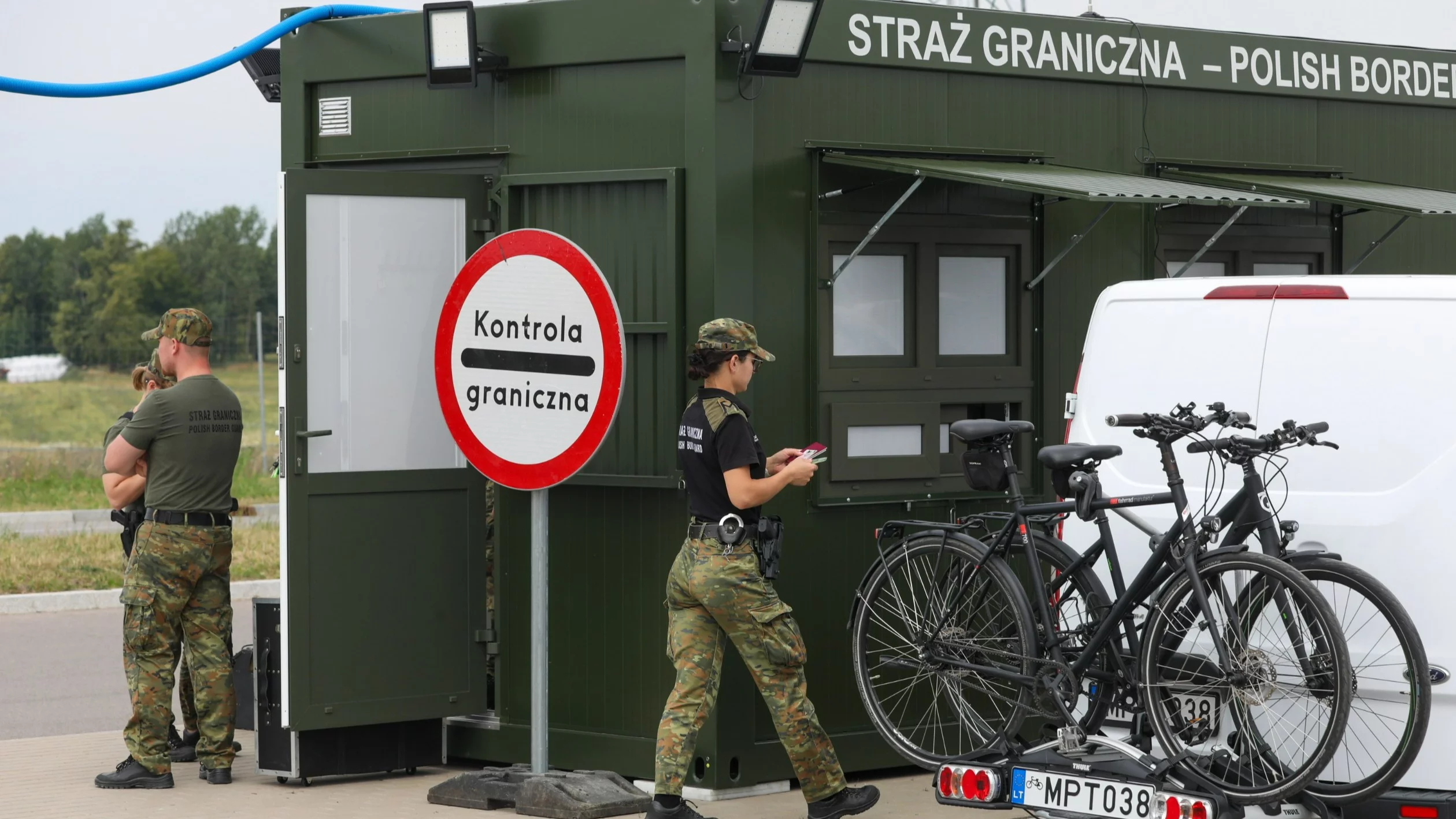 Kontrola na granicy polsko-litewskiej w Budzisku