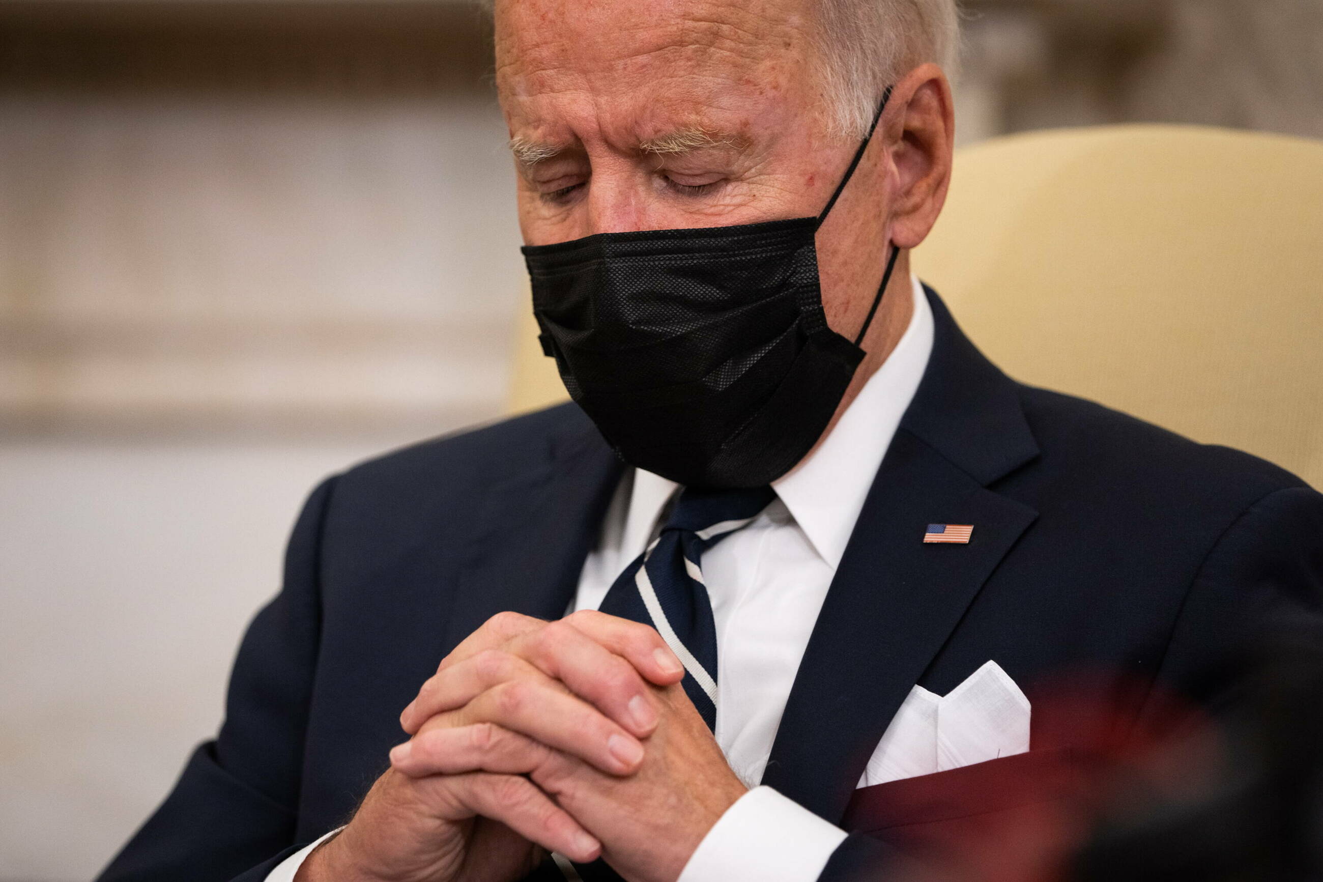 Prezydent USA Joe Biden podczas spotkania z premierem Izraela Naftalim Benetem