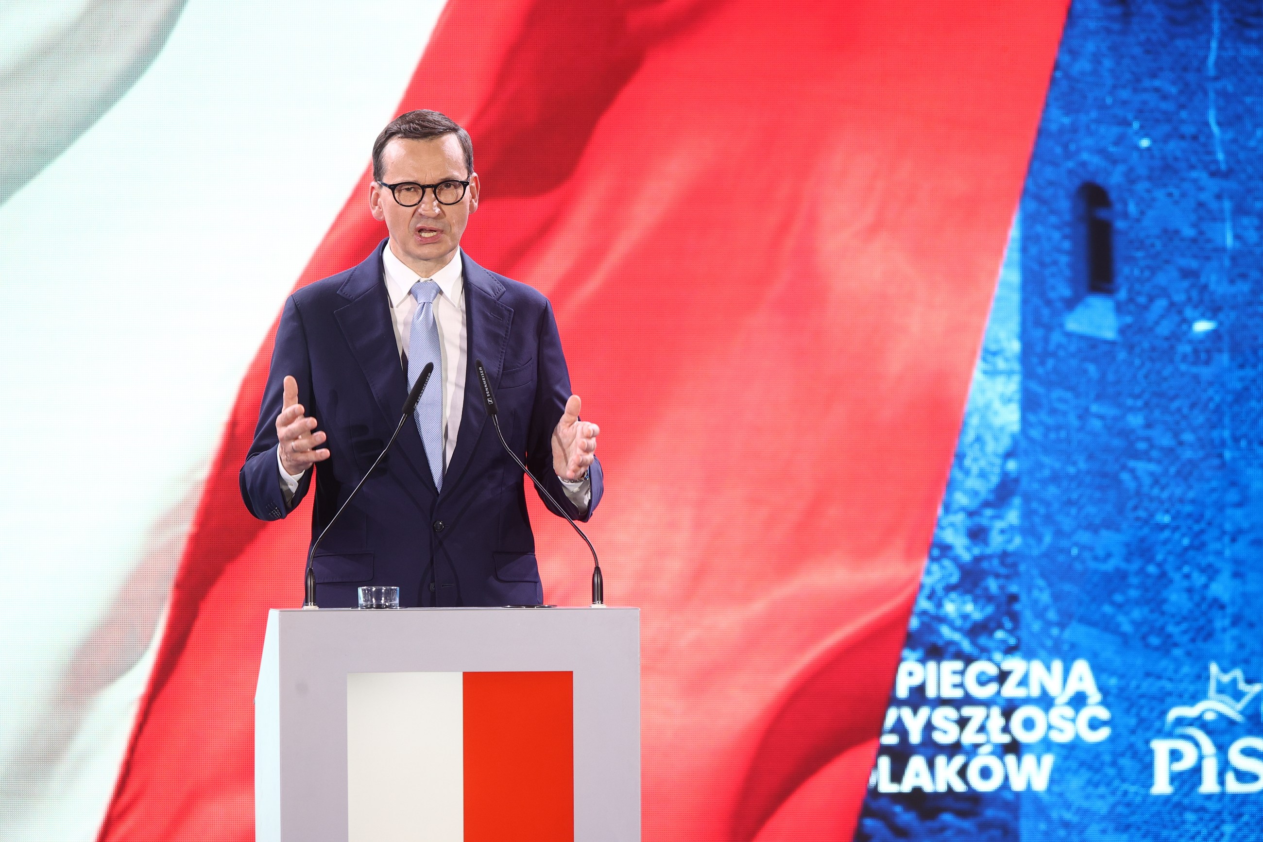 Premier Morawiecki na konwencji PiS