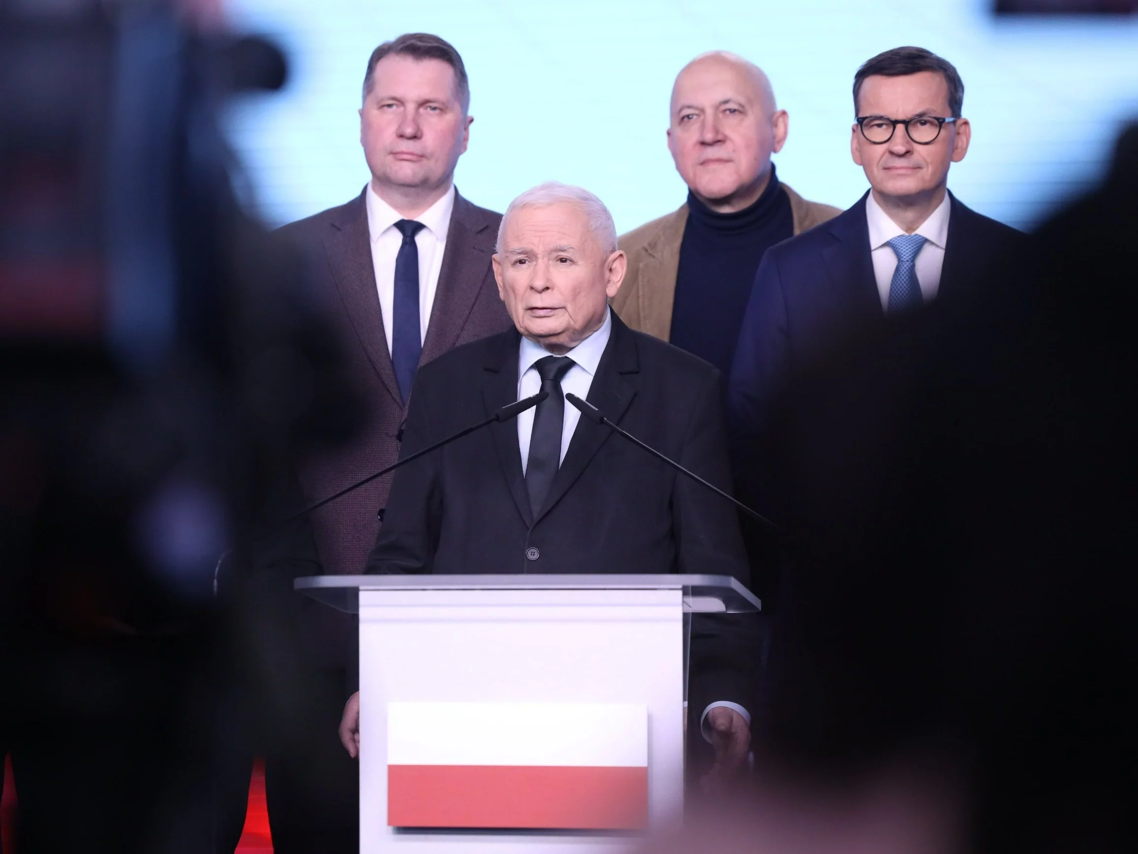 Przemysław Czarnek, Jarosław Kaczyński, Joachim Brudziński, Mateusz Morawiecki