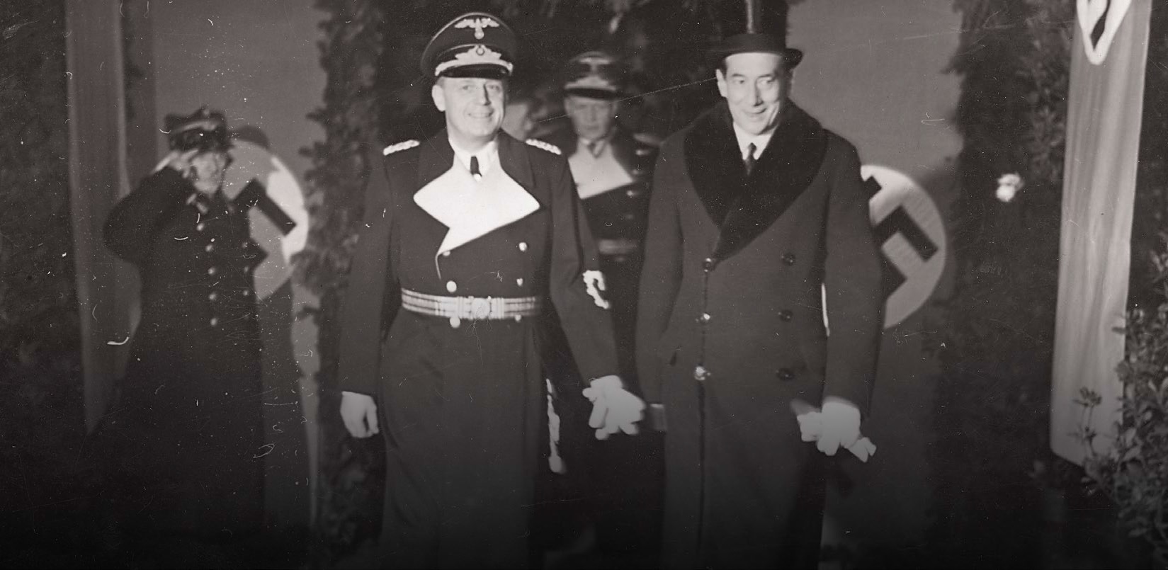 Joachim von Ribbentrop, minister spraw zagranicznych III Rzeszy, podczas oficjalnej wizyty w Polsce 25 stycznia 1939 r. z szefem polskiego MSZ Józefem Beckiem